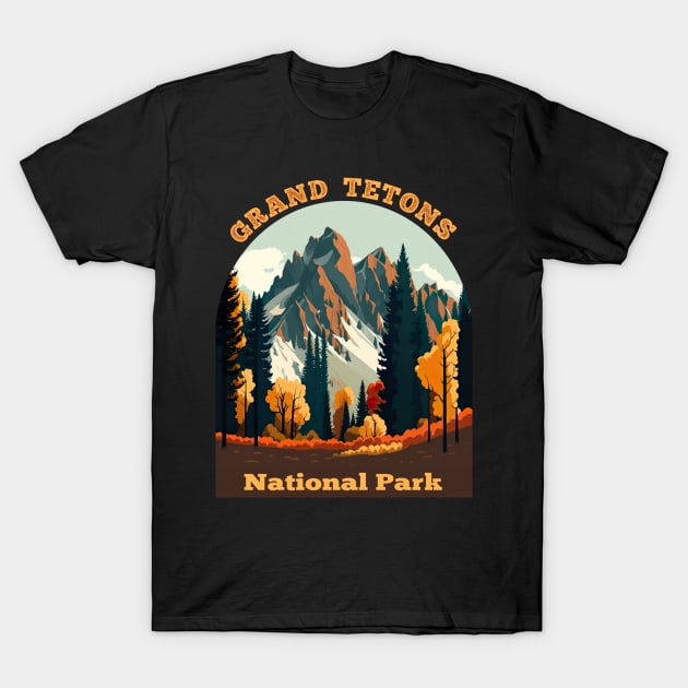 Grand Tetons National Park T-Shirt by AtkissonDesign